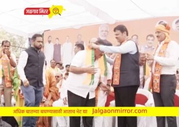 उपमुख्यमंत्री फडणवीसांच्या उपस्थितीत पारोळा माजी नगराध्यक्ष गोविंद शिरोळेसह डॉ.स्वप्नील शिरोळे भाजपात दाखल