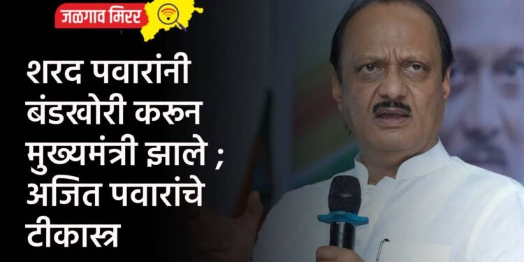 शरद पवारांनी बंडखोरी करून मुख्यमंत्री झाले ; अजित पवारांचे टीकास्त्र