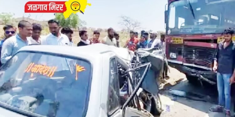 चाळीसगावहून मनमाड जाणाऱ्या बसचा भीषण अपघात : तीन ठार तर बालक गंभीर