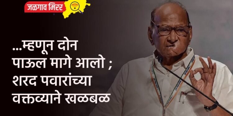 …म्हणून दोन पाऊल मागे आलो ; शरद पवारांच्या वक्तव्याने खळबळ