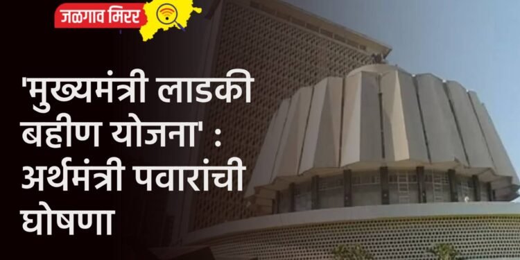 ‘मुख्यमंत्री लाडकी बहीण योजना’ : अर्थमंत्री पवारांची घोषणा