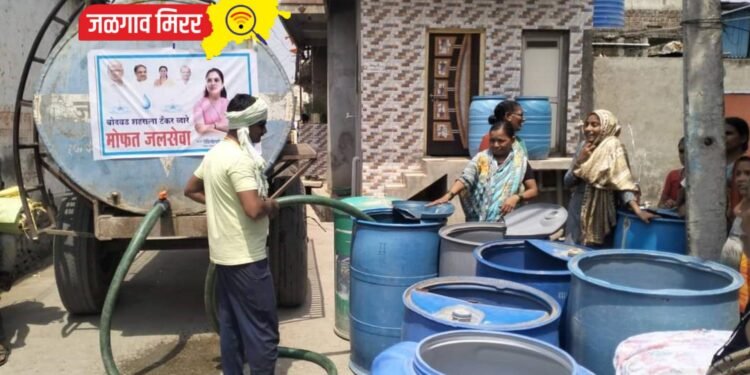 बोदवड शहरात रोहिणी खडसे यांच्या माध्यमातून २० टॅंकरद्वारे पाणी पुरवठा
