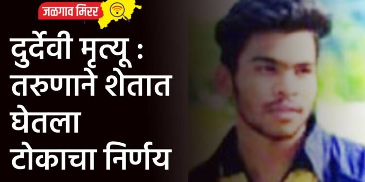 दुर्देवी मृत्यू :  तरुणाने शेतात घेतला टोकाचा निर्णय