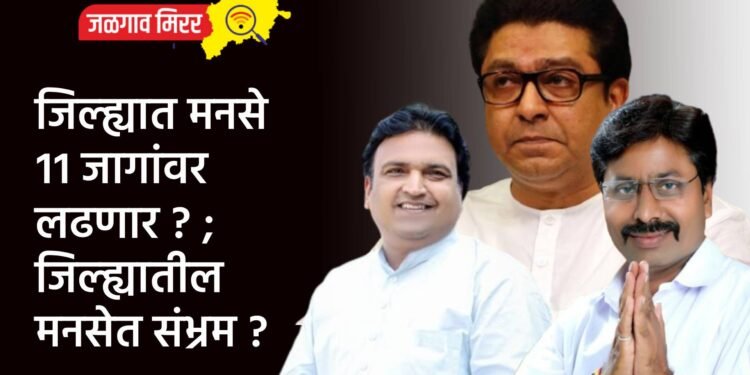 जिल्ह्यात मनसे ११ जागांवर लढणार ? ; जिल्ह्यातील मनसेत संभ्रम ?