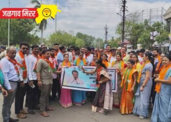 जळगावात भाजपने केला ‘त्या’ कृतीचा निषेध