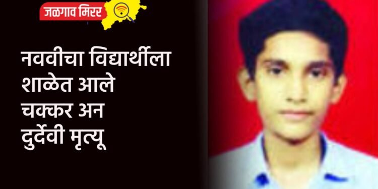 नववीचा विद्यार्थीला शाळेत आले चक्कर अन दुर्देवी मृत्यू
