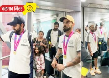 गळ्यात विजयी मेडल ; टीम इंडिया मायदेशी येताच जंगी स्वागत तर मुंबईत निघणार विजययात्रा