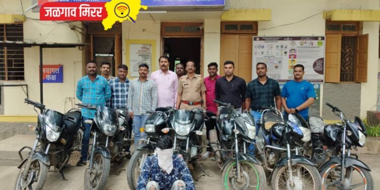 सात दुचाकी चोरी, नशिराबाद पोलिसांनी पकडला चोर