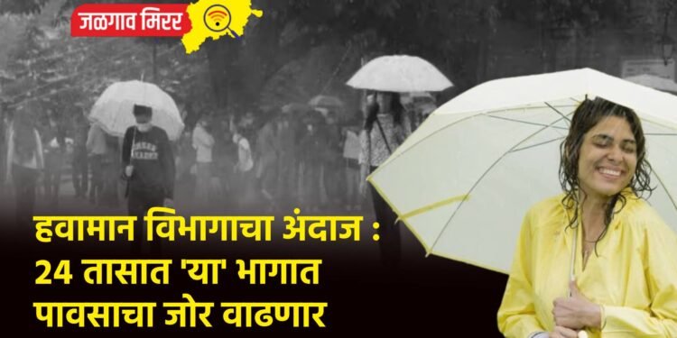हवामान विभागाचा अंदाज : २४ तासात ‘या’ भागात पावसाचा जोर वाढणार