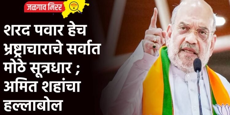 शरद पवार हेच भ्रष्ट्राचाराचे सर्वात मोठे सूत्रधार ; अमित शहांचा हल्लाबोल