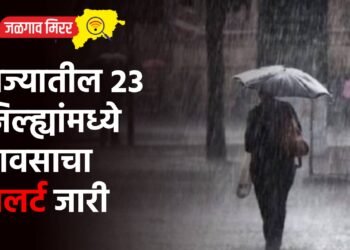 राज्यातील २३ जिल्ह्यांमध्ये पावसाचा अलर्ट जारी