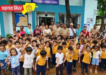 जी. एच. रायसोनी पब्लिक स्कूलच्या चिमुकल्यांनी अनुभवली “पोलीस स्टेशनची” सफर