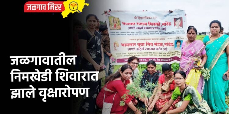 जळगावातील निमखेडी शिवारात झाले वृक्षारोपण