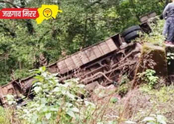 सापुतारा घाटात बस कोसळली दरीत ; दोन मुलांचा मृत्यू