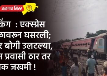 ब्रेकिंग  : एक्स्प्रेस रुळावरून घसरली; चार बोगी उलटल्या, दोन प्रवासी ठार तर अनेक जखमी !