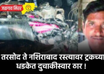 तरसोद ते नशिराबाद रस्त्यावर ट्रकच्या धडकेत दुचाकीस्वार ठार !