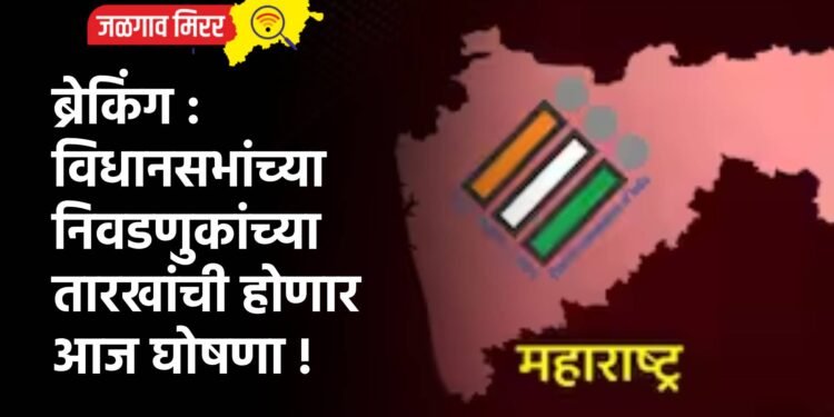 ब्रेकिंग : विधानसभांच्या निवडणुकांच्या तारखांची होणार आज घोषणा !