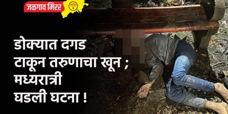 डोक्यात दगड टाकून तरुणाचा खून ; मध्यरात्री घडली घटना !