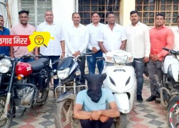 एलसीबीची मोठी कारवाई : चार दुचाकीसह चोरटा अटकेत