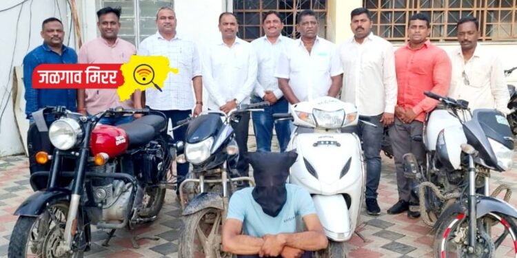 एलसीबीची मोठी कारवाई : चार दुचाकीसह चोरटा अटकेत