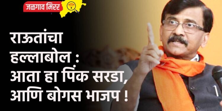 राऊतांचा हल्लाबोल : आता हा पिंक सरडा, आणि बोगस भाजप !