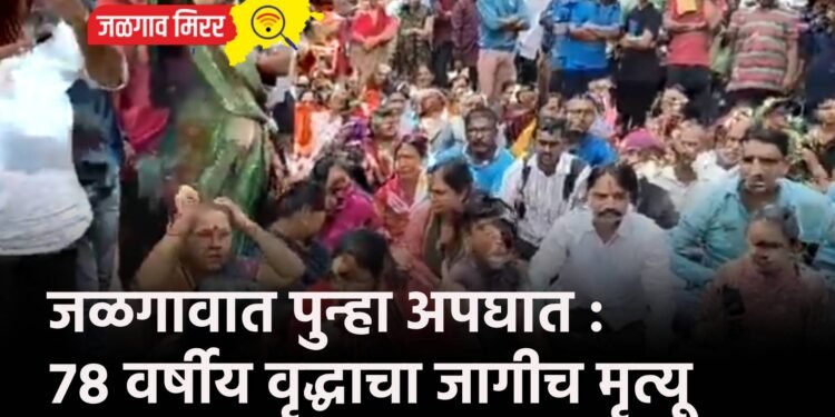 जळगावात पुन्हा अपघात : ७८ वर्षीय वृद्धाचा जागीच मृत्यू