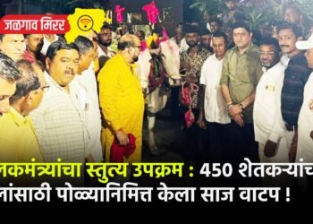 पालकमंत्र्यांचा स्तुत्य उपक्रम : ४५० शेतकऱ्यांच्या बैलांसाठी पोळ्यानिमित्त केला साज वाटप !