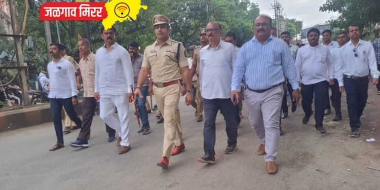 विसर्जन मार्गाची पोलिस, महापालिका, गणेशोत्सव महामंडळाकडून पाहणी