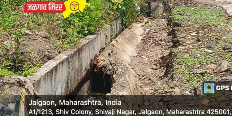 उघडा डोळे बघा नीट : वर्ष होत नाही तोच मनपाने बनविलेली गटार पडली !