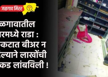 जळगावातील बारमध्ये राडा : फुकटात बीअर न दिल्याने लाखोंची रोकड लांबविली !