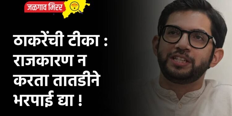 ठाकरेंची टीका : राजकारण न करता तातडीने भरपाई द्या !