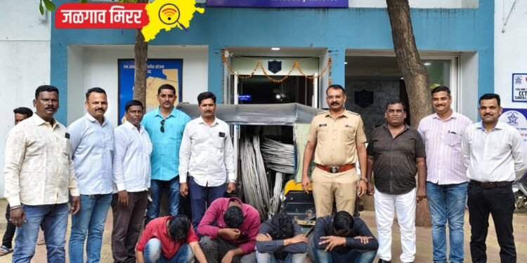 पोलिसांचा पाठलाग : अॅल्युमिनियमची तार चोरणाऱ्याना पकडले