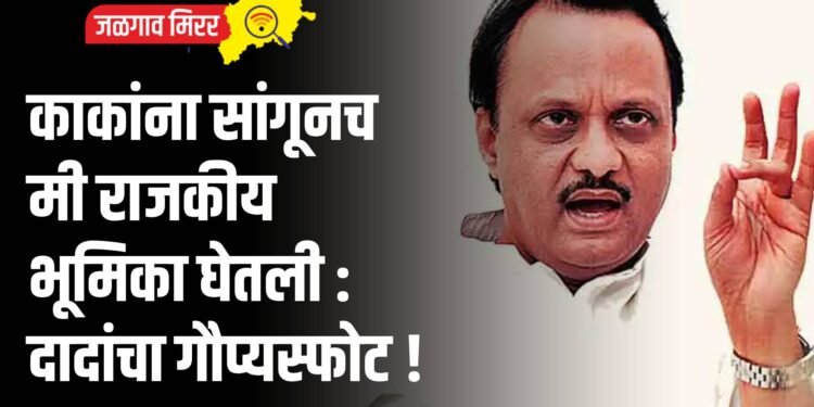 काकांना सांगूनच मी राजकीय भूमिका घेतली : दादांचा गौप्यस्फोट !