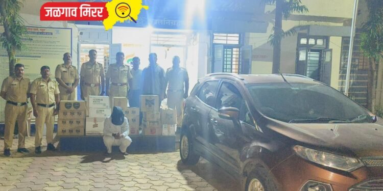 सव्वा लाखाच्या मद्यसाठ्यासह चारचाकी जप्त