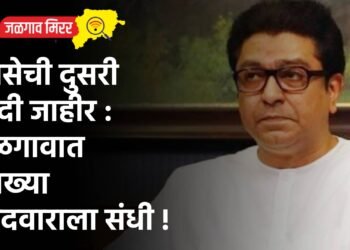 मनसेची दुसरी यादी जाहीर : जळगावात नवख्या उमेदवाराला संधी !