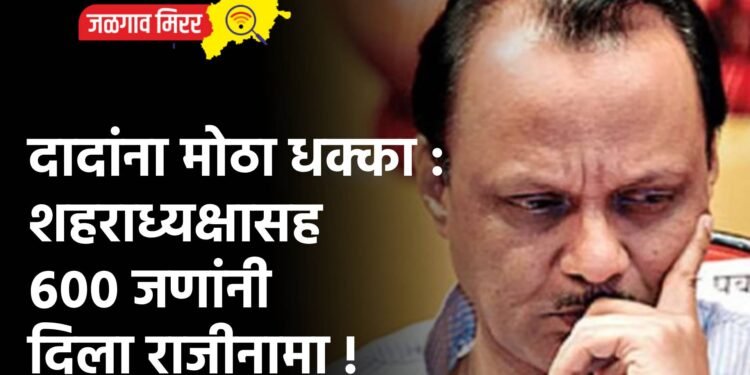 दादांना मोठा धक्का : शहराध्यक्षासह ६०० जणांनी दिला राजीनामा !