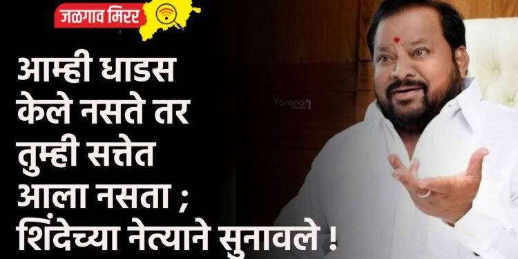 आम्ही धाडस केले नसते तर तुम्ही सत्तेत आला नसता ; शिंदेच्या नेत्याने सुनावले !