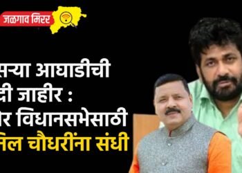 तिसऱ्या आघाडीची यादी जाहीर : रावेर विधानसभेसाठी अनिल चौधरींना संधी !