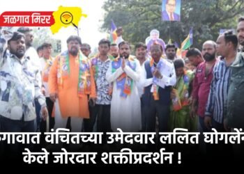 जळगावात वंचितच्या उमेदवार ललित घोगलेंनी केले जोरदार शक्तीप्रदर्शन !