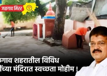 जळगाव शहरातील विविध देवींच्या मंदिरात स्वच्छता मोहीम !