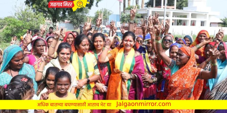 सौ.प्रतिभाताई चव्हाण यांनी घेतली प्रचारात आघाडी : तालुक्यात एकवटली नारीशक्ती !