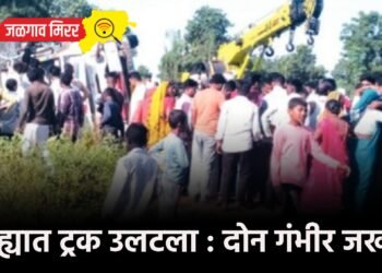 जिल्ह्यात ट्रक उलटला : दोन गंभीर जखमी !