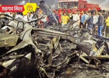 दादावाडीतील उड्डाणपुलावर अॅम्बुलन्समधील ऑक्सिजन सिलिंडरचा स्फोट