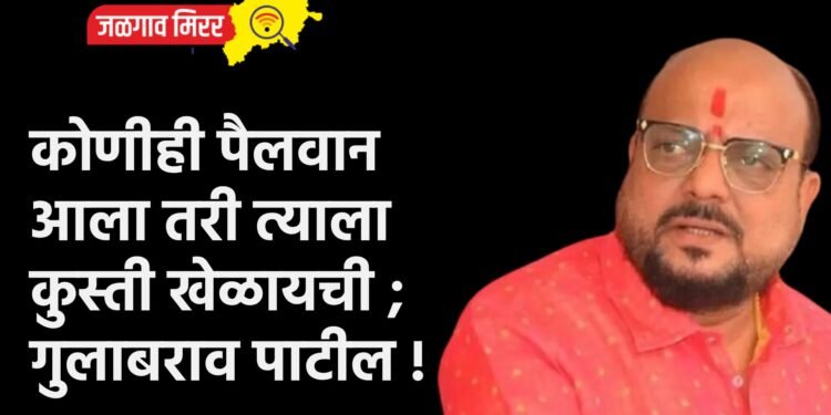 कोणीही पैलवान आला तरी त्याला कुस्ती खेळायची ; गुलाबराव पाटील !
