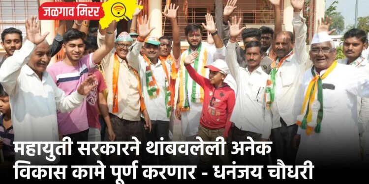 महायुती सरकारने थांबवलेली अनेक विकास कामे पूर्ण करणार – धनंजय चौधरी