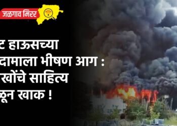 टेन्ट हाऊसच्या गोदामाला भीषण आग : लाखोंचे साहित्य जळून खाक !