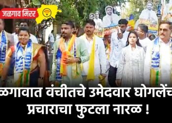 जळगावात वंचीतचे उमेदवार घोगलेंच्या प्रचाराचा फुटला नारळ !