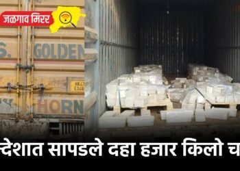 खान्देशात सापडले दहा हजार किलो चांदी : पोलिसांनी अडवला कंटेनर !