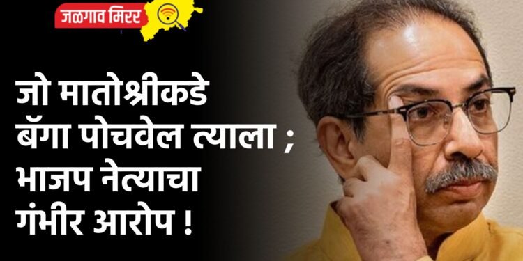 जो मातोश्रीकडे बॅगा पोचवेल त्याला ; भाजप नेत्याचा गंभीर आरोप !