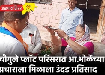 चौगुले प्लॉट परिसरात आ.भोळेंच्या प्रचाराला मिळाला उंदड प्रतिसाद
